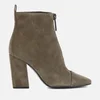 Kendall + Kylie Women's Raquel Suede Zip Front Heeled Ankle Boots - Olive - Image 1
