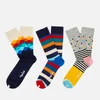 Happy Socks Mens Mixed 3 Pack Socks - Multi - UK 7.5-11.5 - Image 1