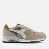 Diadora Heritage Men's Trident 90 Nyl Leather/Perforated Runner Trainers - Ghost Grey - Image 1