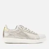 Diadora Heritage Women's Game H W Silver Suede/Cracked Leather Trainers - Silver - Image 1