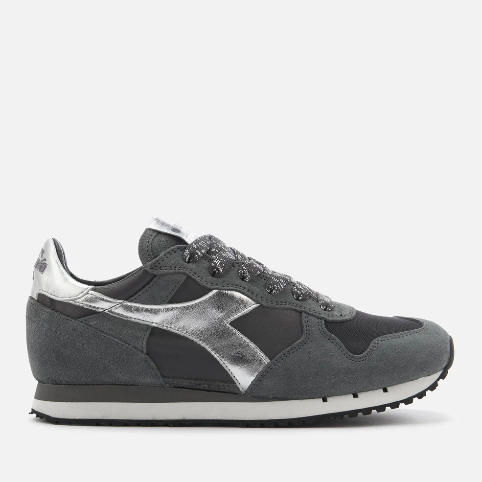 Diadora Heritage Women's Trident W Low Satin Suede Runner Trainers - Storm Grey Image 1