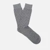 Pantherella Men's Streatham All Over Spot Cotton Socks - Mid Grey - Image 1