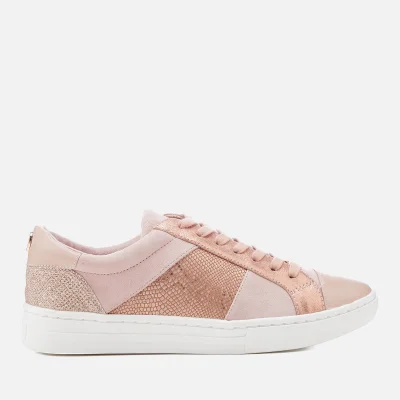 Dune Women's Egypt Leather Cupsole Trainers - Pink Metallic