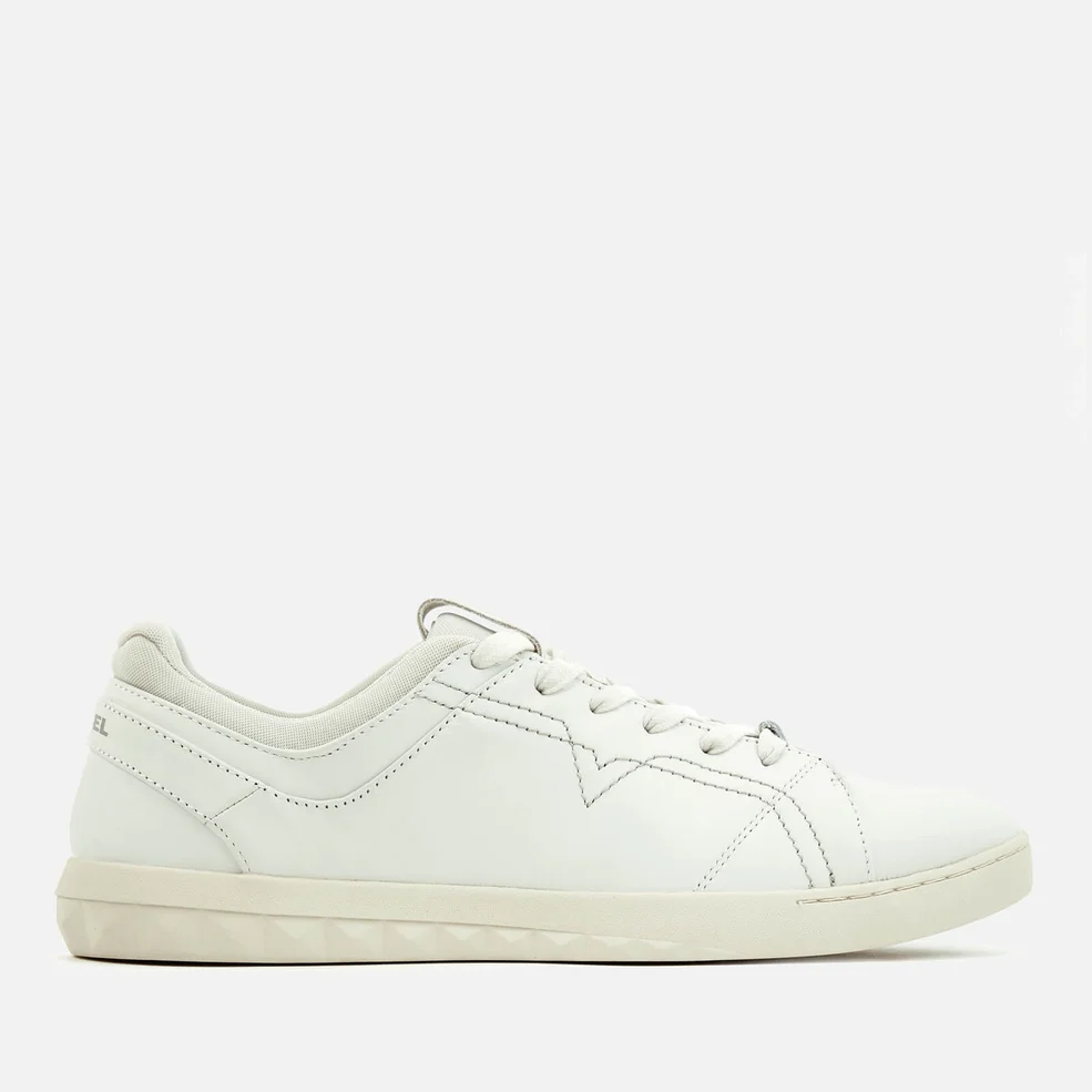 Diesel Men's S-Studdzy Lace Leather Low Top Trainers - White Image 1