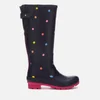 Joules Women's Welly Print Adjustable Tall Wellies - Navy Pop Spot - Image 1