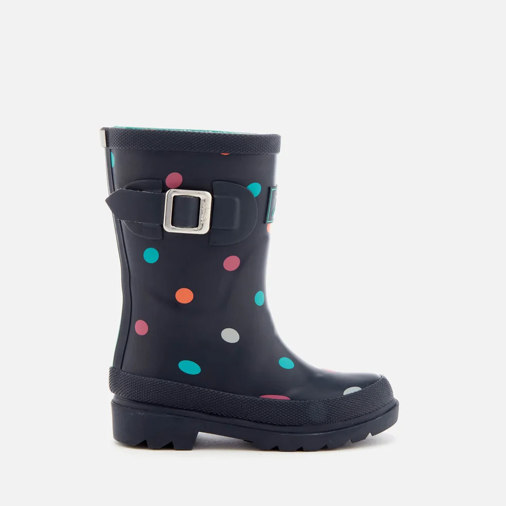 Joules Kids' Tiny Spot Wellies - Navy Image 1