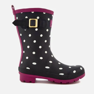 Joules Women's Molly Short Wellies - French Navy Spot