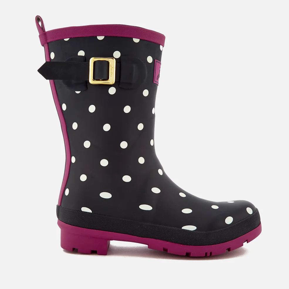 Joules Women's Molly Short Wellies - French Navy Spot Image 1
