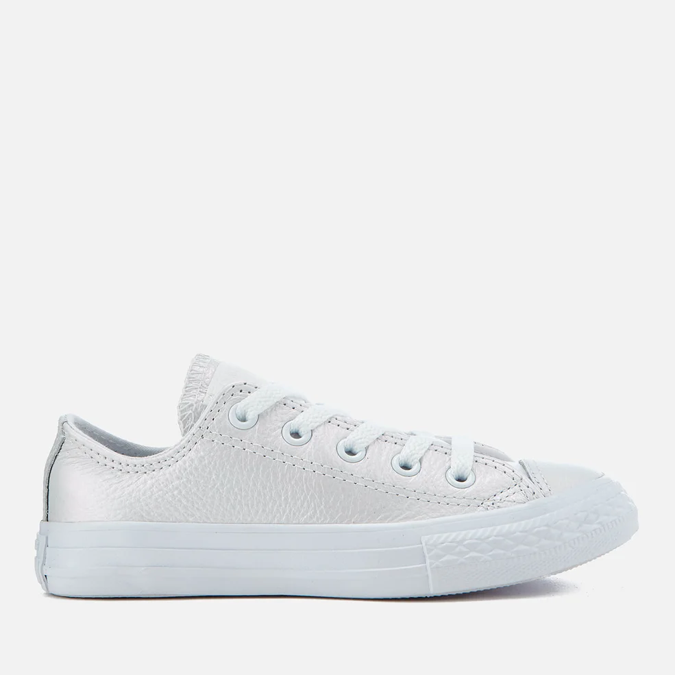 Converse Kids' Chuck Taylor All Star Ox Trainers - White/White/White Image 1
