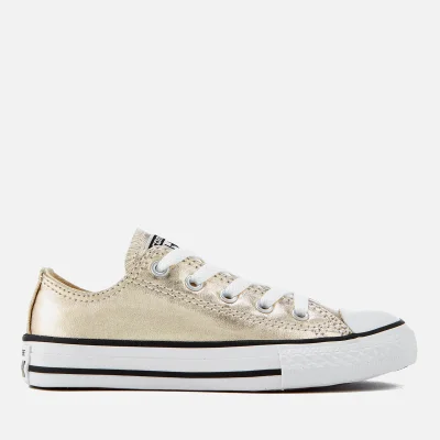 Converse Kids' Chuck Taylor All Star Ox Trainers - Light Gold/White/Black