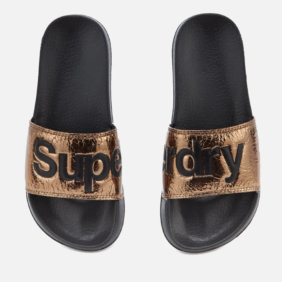 Superdry Women's Pool Slide Sandals - Copper Crackle Image 1