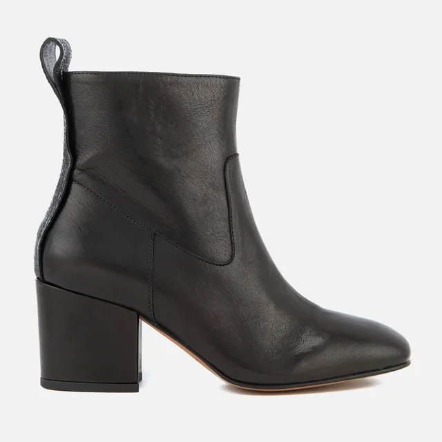 Hudson London Women's April Leather Heeled Ankle Boots - Black