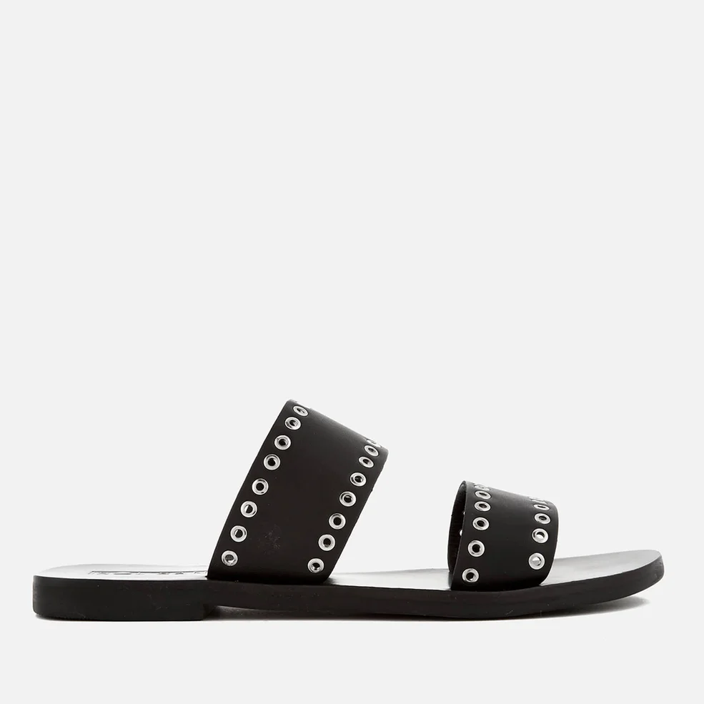 Sol Sana Women's Botany Leather Double Strap Sandals - Black Image 1