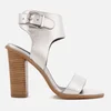 Sol Sana Women's Tiki II Leather Heeled Sandals - Silver - Image 1