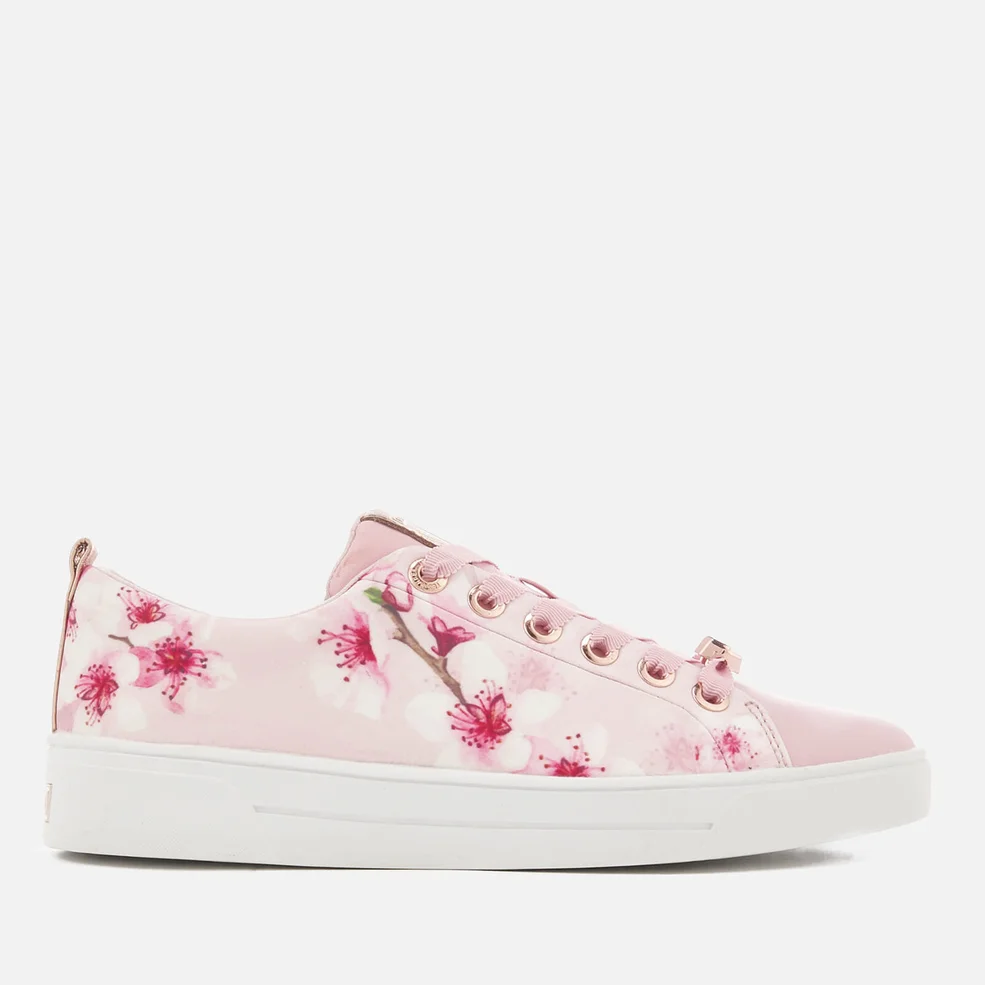 Ted Baker Women's Ahfira Cupsole Trainers - Blossom Print Pink Image 1