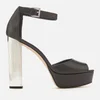 MICHAEL MICHAEL KORS Women's Paloma Leather Platform Heeled Sandals - Black - Image 1