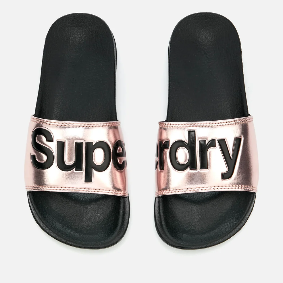 Superdry Women's Superdry Pool Slide Sandals - Metallic Rose Image 1