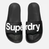 Superdry Men's Superdry Pool Slide Sandals - Black/Optic White - Image 1