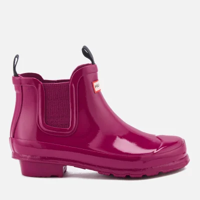 Hunter Kids' Original Gloss Chelsea Boots - Dark Ion Pink