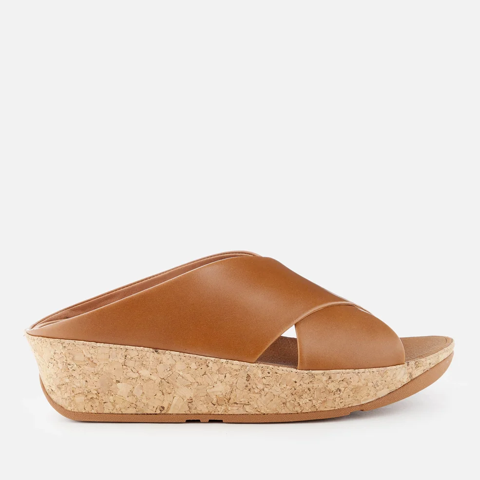 FitFlop Women's Kys Slide Leather Sandals - Caramel Image 1