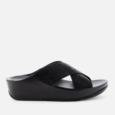 FitFlop Women's Crystall Slide Sandals - Black