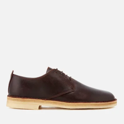 Clarks Originals Men's Desert London Leather Derby Shoes - Chestnut