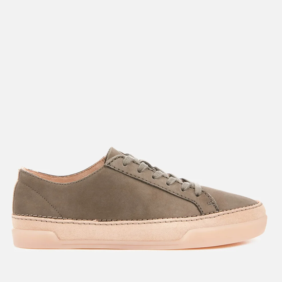 Clarks Women's Hidi Holly Leather Cupsole Trainers - Khaki Image 1