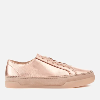 Clarks Women's Hidi Holly Leather Cupsole Trainers - Rose Gold