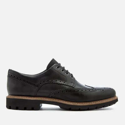 Clarks Men's Batcombe Wing Leather Brogues - Black