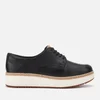 Clarks Women's Teadale Rhea Leather Flatform Oxford Shoes - Black - Image 1