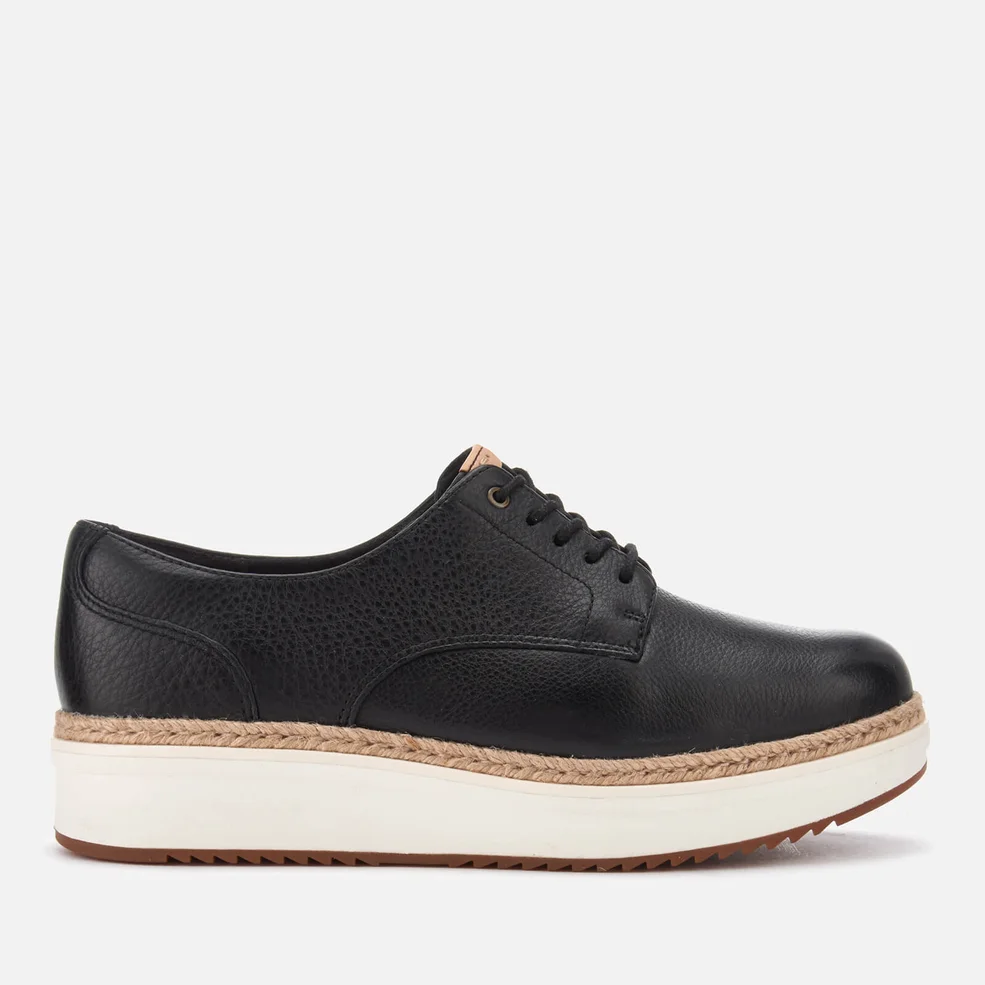 Clarks Women's Teadale Rhea Leather Flatform Oxford Shoes - Black Image 1