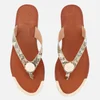 Dune Women's Lagos Leather Toe Post Sandals - Natural Reptile - Image 1