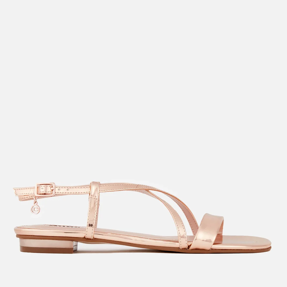 Dune Women's Nienna Strappy Flat Sandals - Rose Gold Image 1