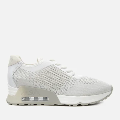 Ash Women's Lucky Knitted Runner Trainers - White/Marble