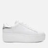 Ash Women's Cult Nappa Leather Flatform Trainers - White/Moon - Image 1