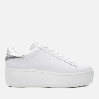 Ash Women's Cult Nappa Leather Flatform Trainers - White/Moon