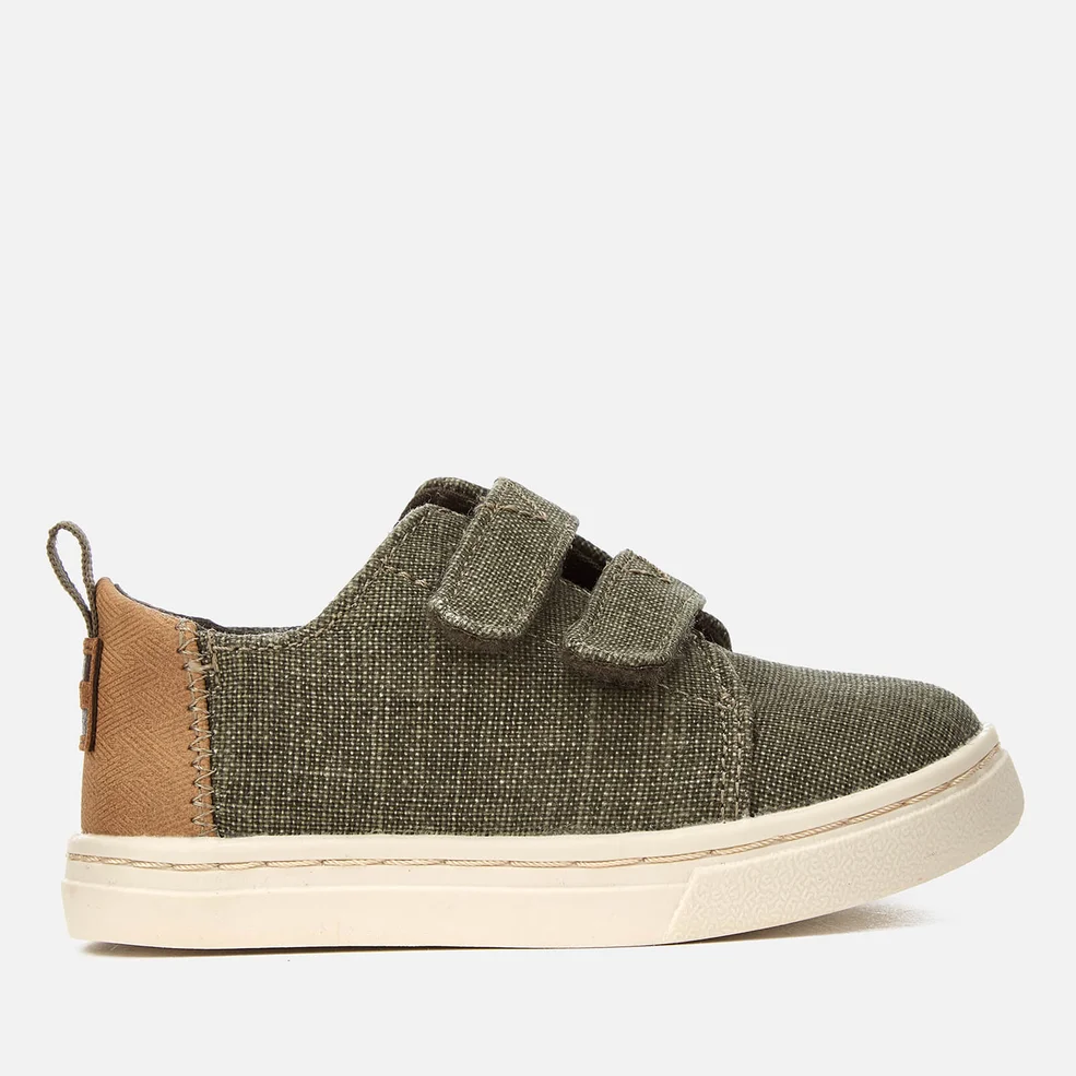 TOMS Toddlers' Lenny Coated Canvas Trainers - Cypress Image 1