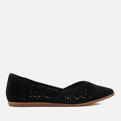 TOMS Women's Jutti Suede Pointed Flats - Black