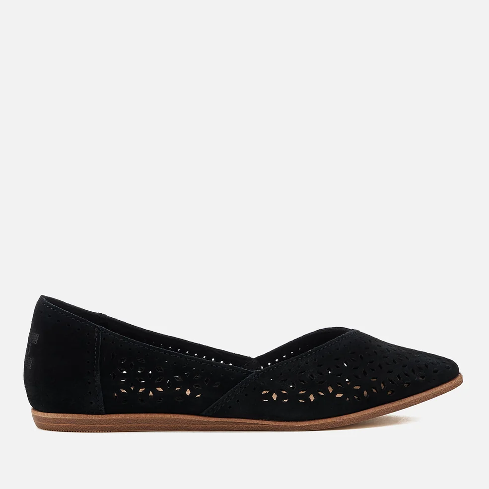 TOMS Women's Jutti Suede Pointed Flats - Black Image 1