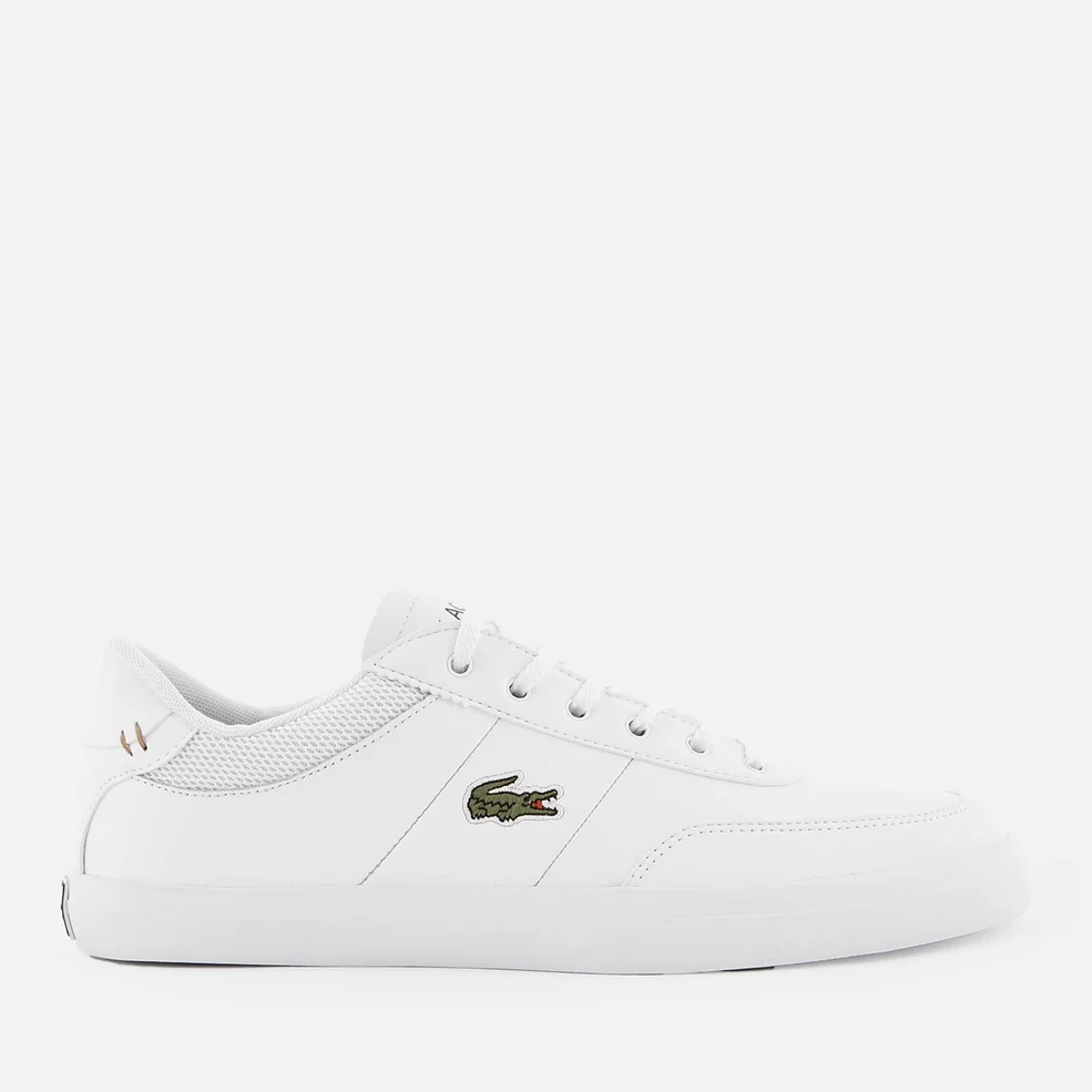 Lacoste Men's Court Master 118 2 Leather Trainers - White/Navy Image 1