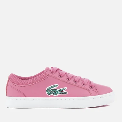 Lacoste Kids' Straightset Lace 118 1 Trainers - Pink/White