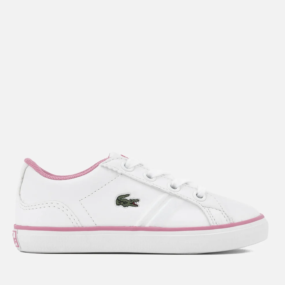 Lacoste Toddlers' Lerond 218 2 Trainers - White/Pink Image 1