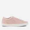 Lacoste Women's Straightset 118 2 Leather Cupsole Trainers - Pink - Image 1