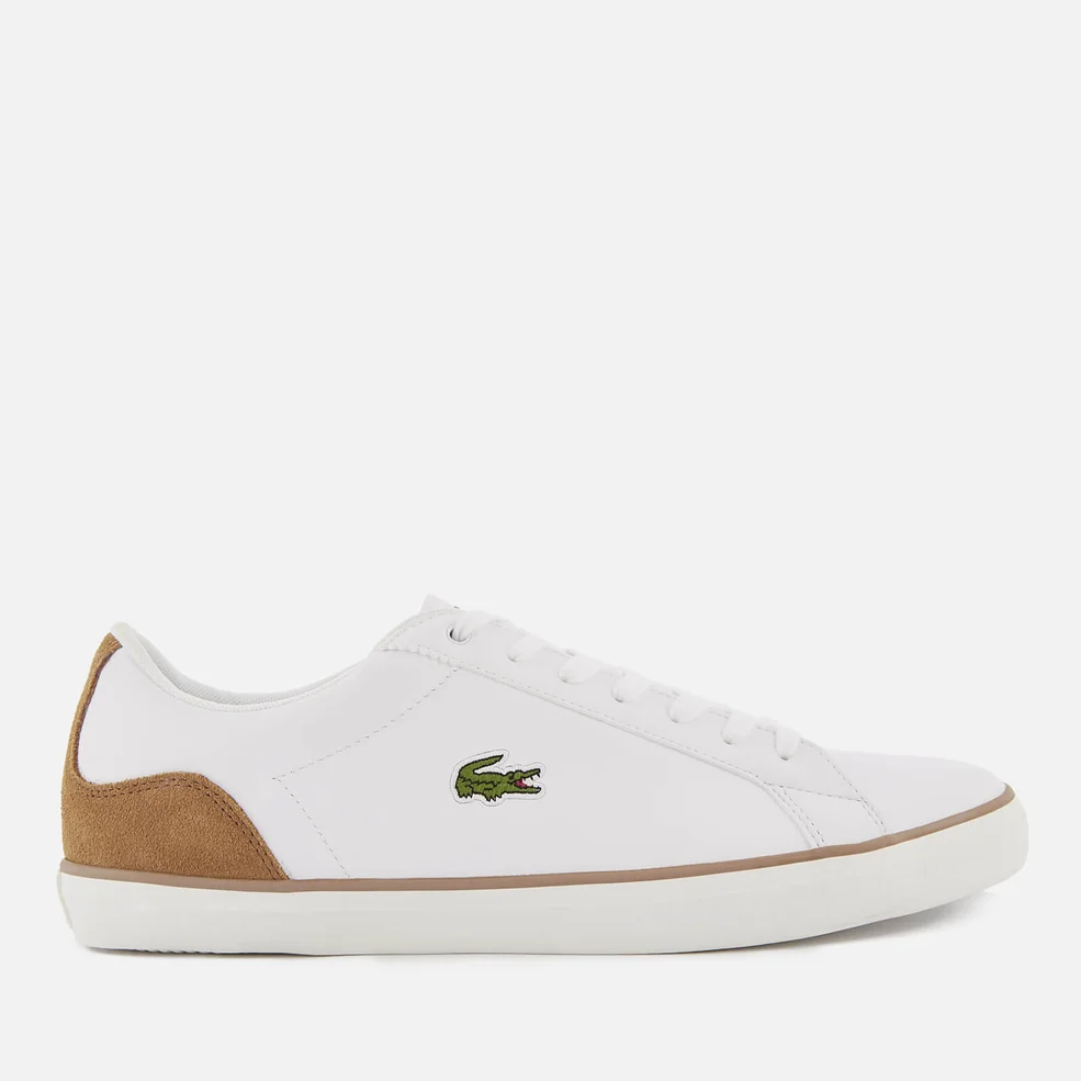 Lacoste Men's Lerond 118 1 Leather Trainers - White/Light Brown Image 1