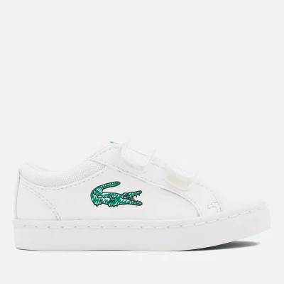 Lacoste Toddlers' Straightset Lace 118 1 Canvas Trainers - White