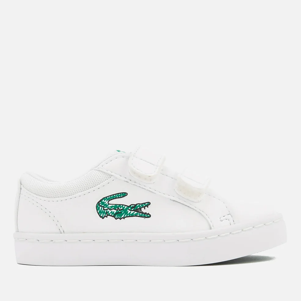 Lacoste Toddlers' Straightset Lace 118 1 Canvas Trainers - White Image 1