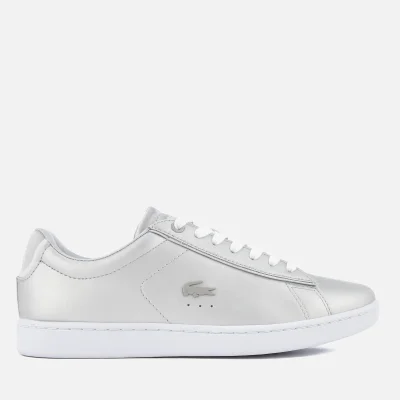 Lacoste Women's Carnaby Evo 118 1 Leather Trainers - Light Grey/White