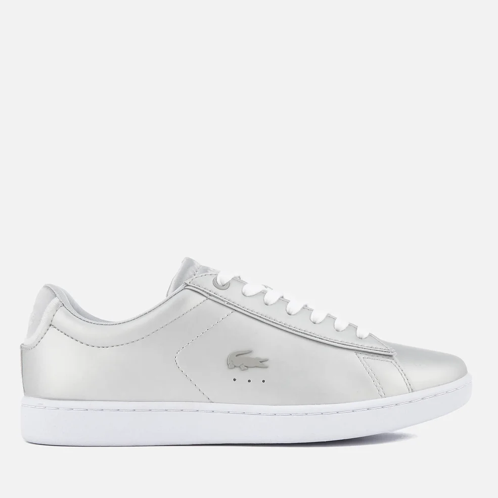 Lacoste Women's Carnaby Evo 118 1 Leather Trainers - Light Grey/White Image 1