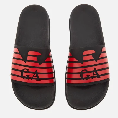 Emporio Armani Men's Slide Sandals - Black/Red