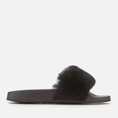Carvela Women's Koat Fur Slide Sandals - Black